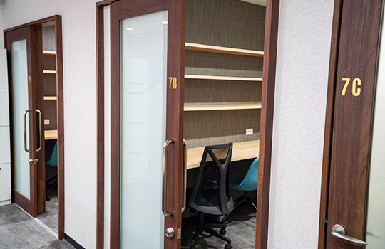 集中できる鍵付き個室